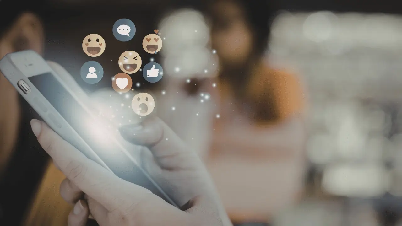 Artificial intelligence concept applied to social media design.